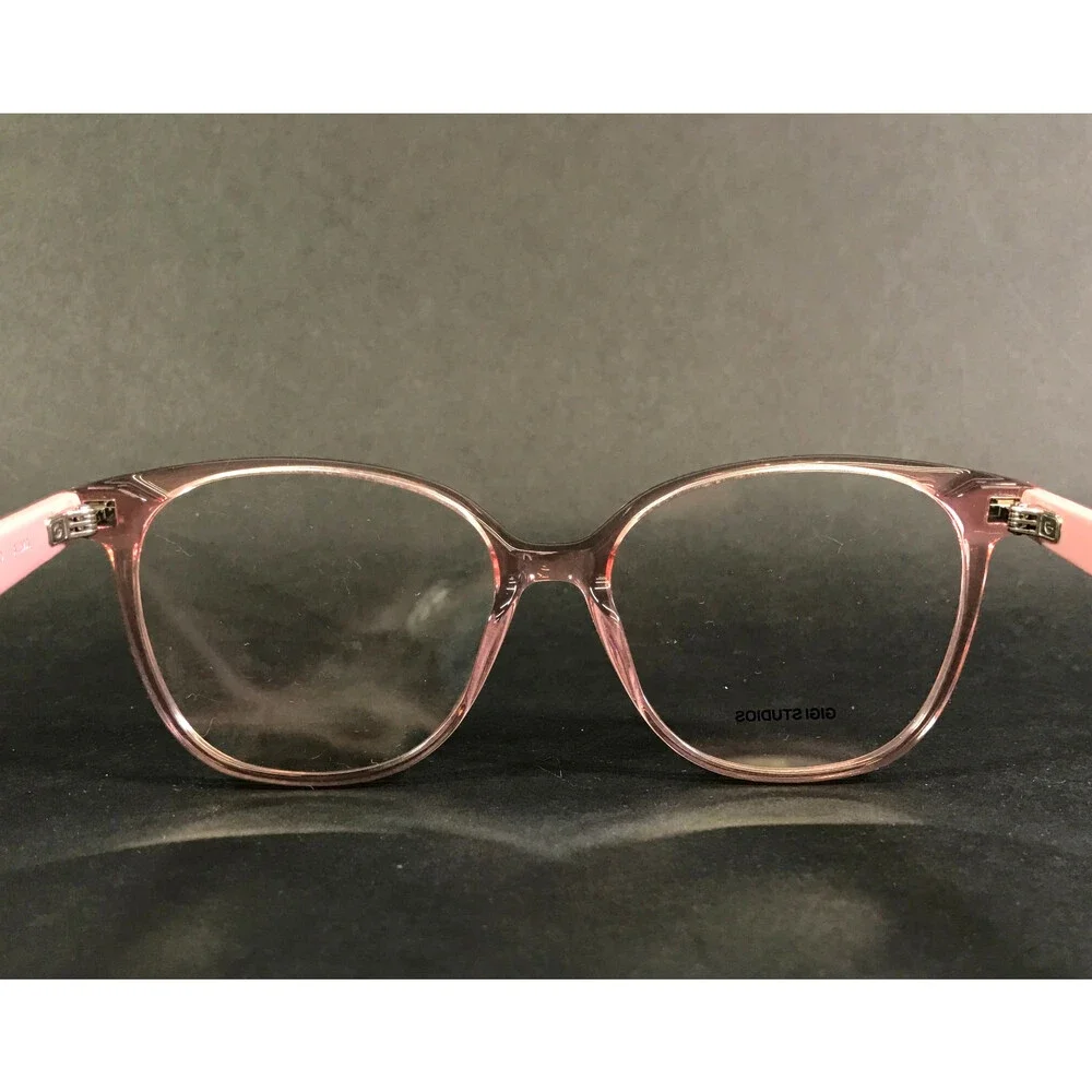 Gigi Studios Eyeglasses Frames ALMA GS9011/060 Clear Pink Cat Eye Full 53-16-140